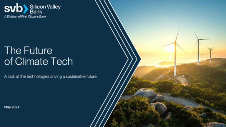 Silicon Valley Bank issues new report on climate tech