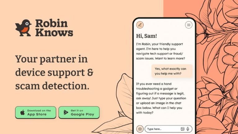 Robin Knows is a new app to help seniors with their technology needs