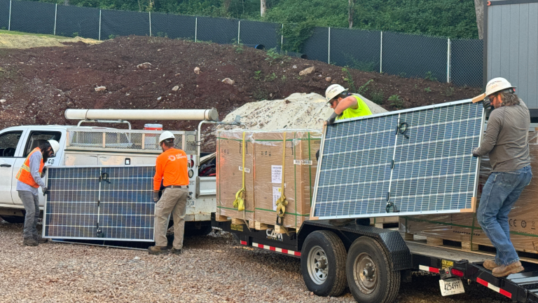 Crews install first solar panels on KCDC property for homeless veterans