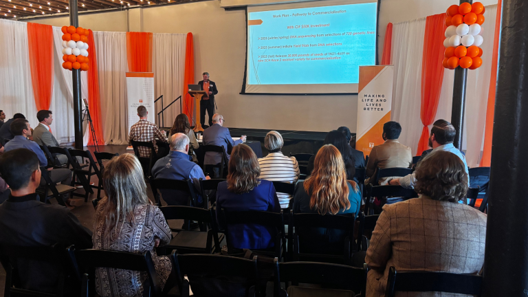 Eight pitch for dollars during the second annual UTK “Chancellor’s Innovation Fund” event