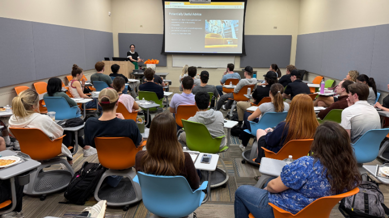 Founder of Hatteras Sky, UT alumna, speaks to student entrepreneurs about the art of career pivots