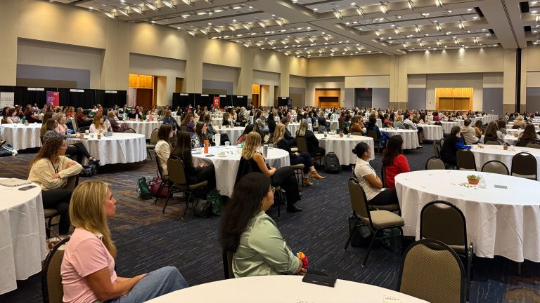 Hundreds of women in technology careers gather for a conference full of empowerment