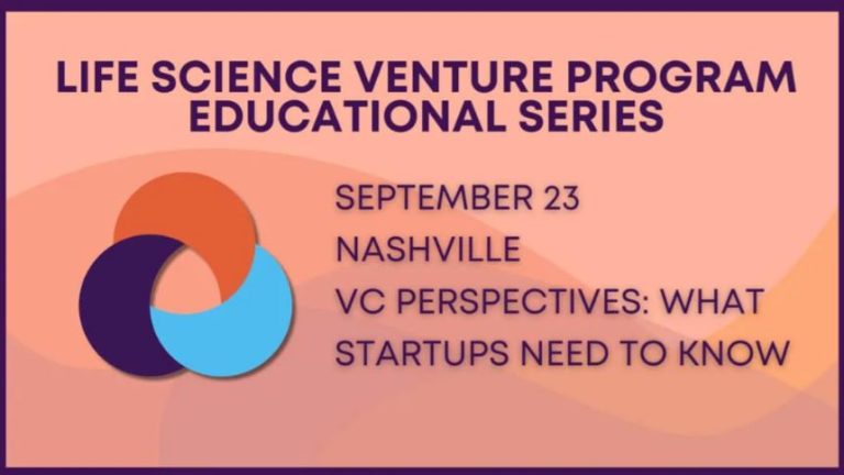 Life Science Venture Program focuses on venture capital in next week’s session