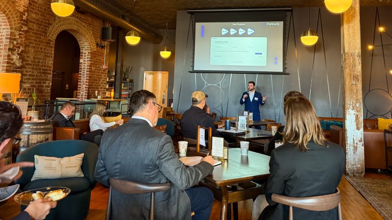 Two student businesses pitch to room of business leaders for monthly Morning Momentum series