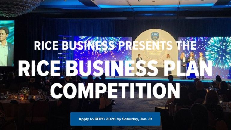 Rice opens applications for world’s richest student start-up competition