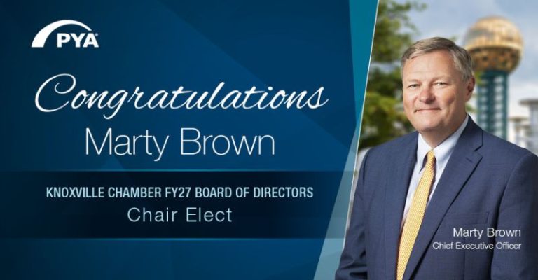 PYA’s Marty Brown named Chair-Elect of Knoxville Chamber board